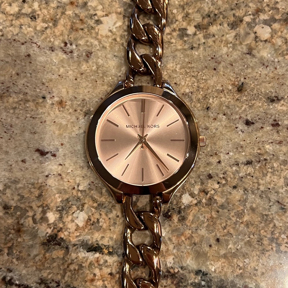Rose Gold Michael Kors Chain Watch